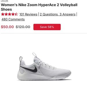 Nike Women's Zoom HyperAce 2 Volleyball Shoes